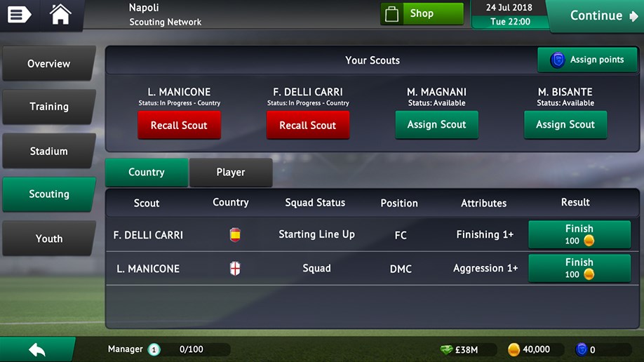 Soccer Manager 2019 Global Scouting Network